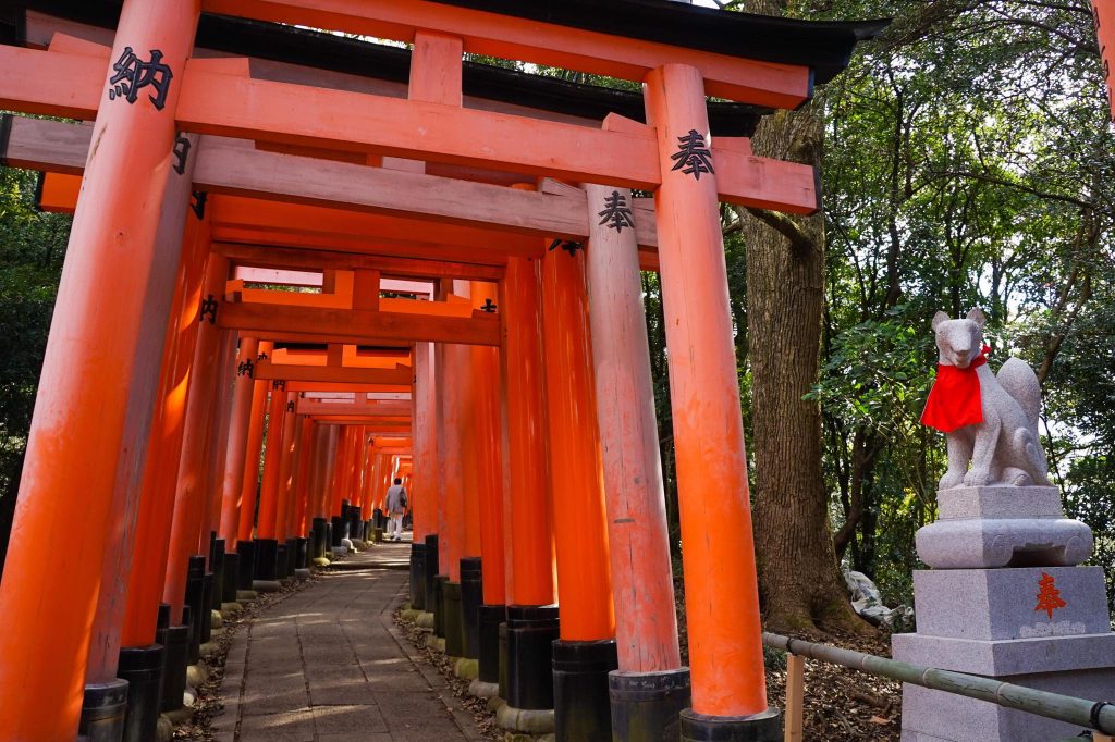 Kyoto Fox Shrine - kyoto shrine orange gates