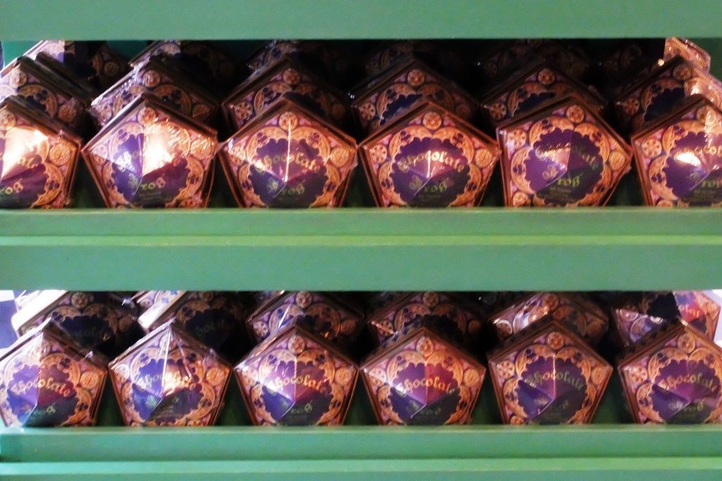 Chocolate Frogs all come with collectors cards of a famous witch or wizard