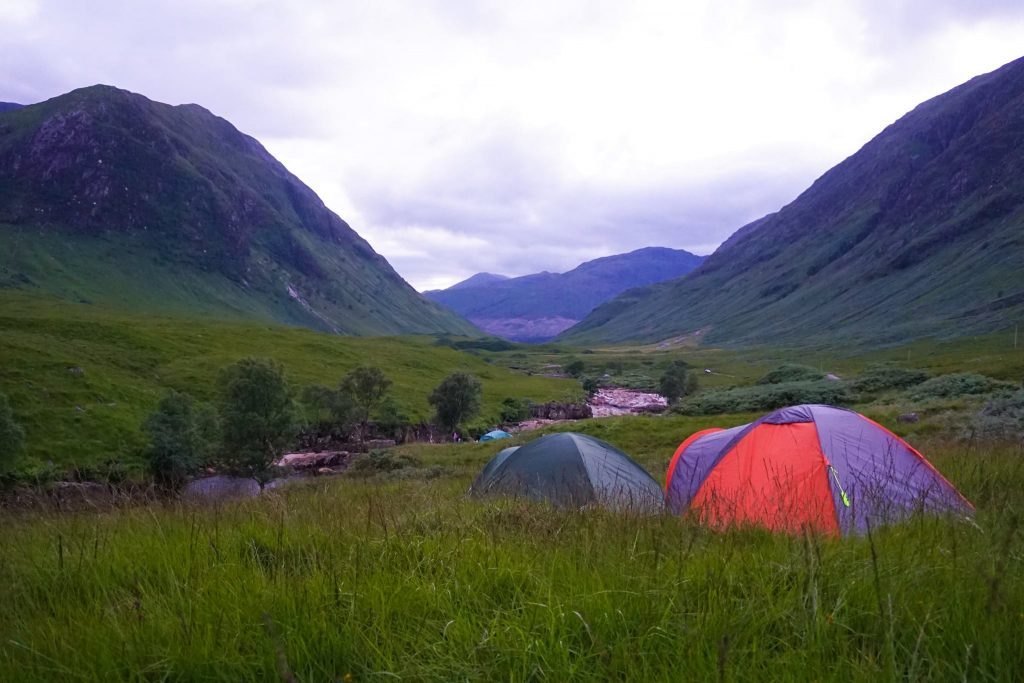 glen etive skyfall camping - james bond skyfall scotland location