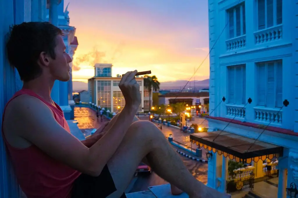 Cohiba cigars in Santiago De Cuba At Sunset