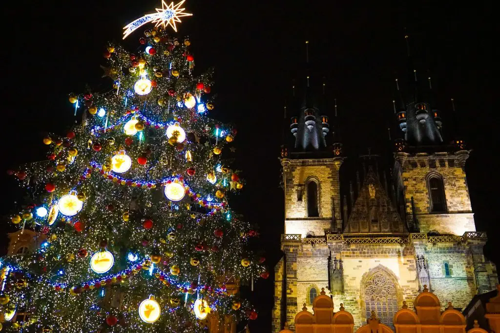 Prague Christmas Market On Old Town Square Prague