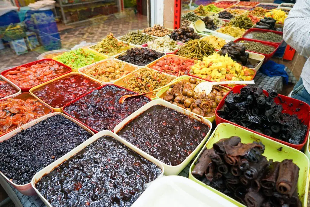 Pickled Goods In Bazaar- Shushtar Things To Do