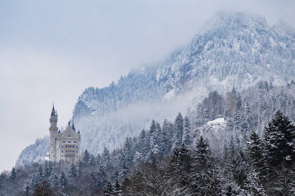 Neuschwanstein Slot - smukkeste steder i Tyskland