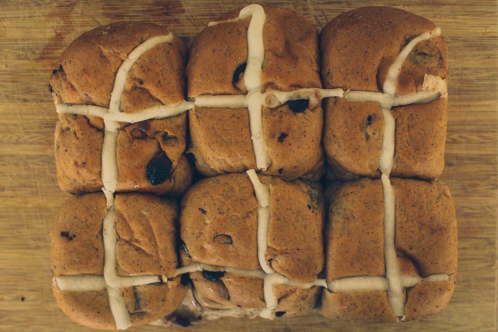 Cherry & Dark Chocolate Hot Cross Bun Pudding Recipe