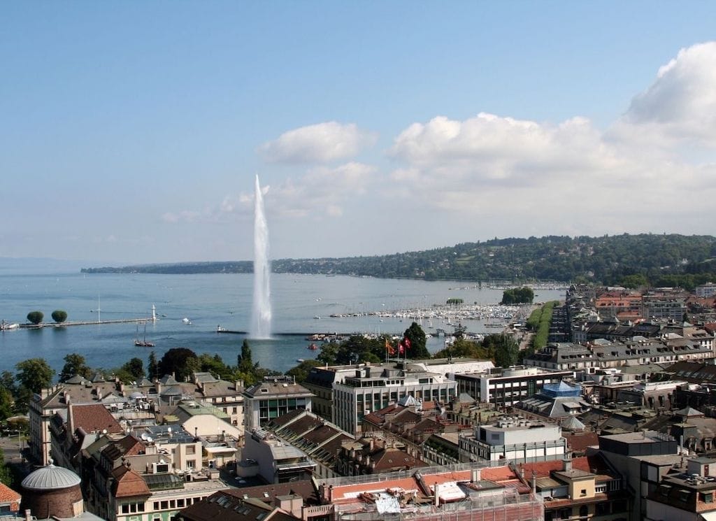 Famous Swiss Landmarks - Jet D’eau Geneva