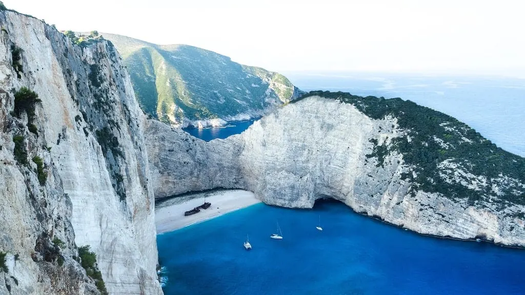 best places to visit in greece - Shipwreck Beach in Zakynthos
