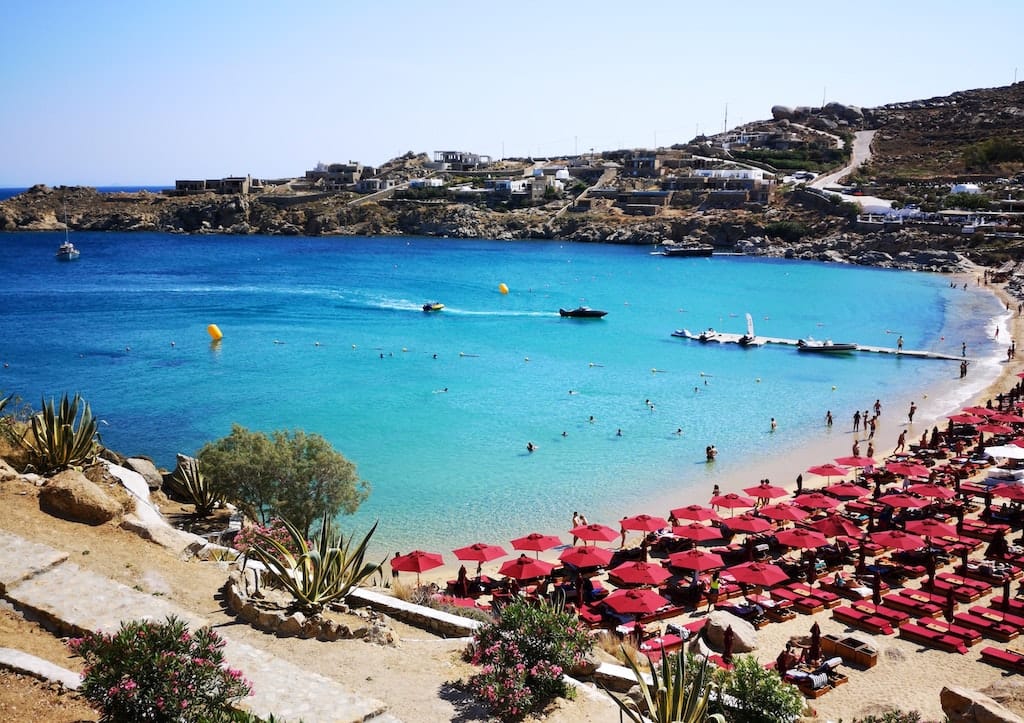 best places to visit in greece - Super Paradise Beach Mykonos