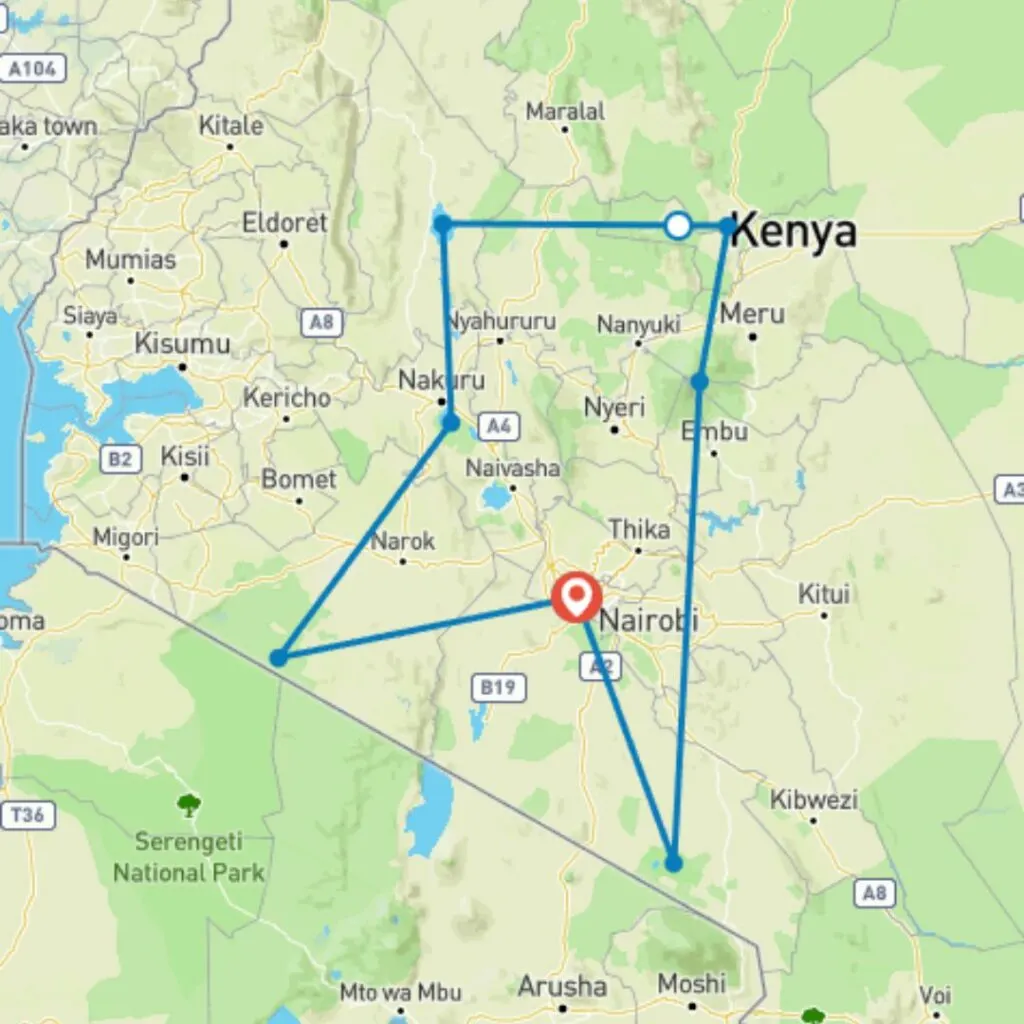 Lakes and Mountain Safari 10D 9N (Masai Mara, Lake Nakuru and Baringo, Samburu, Amboseli) - best Bamba tours in Kenya
