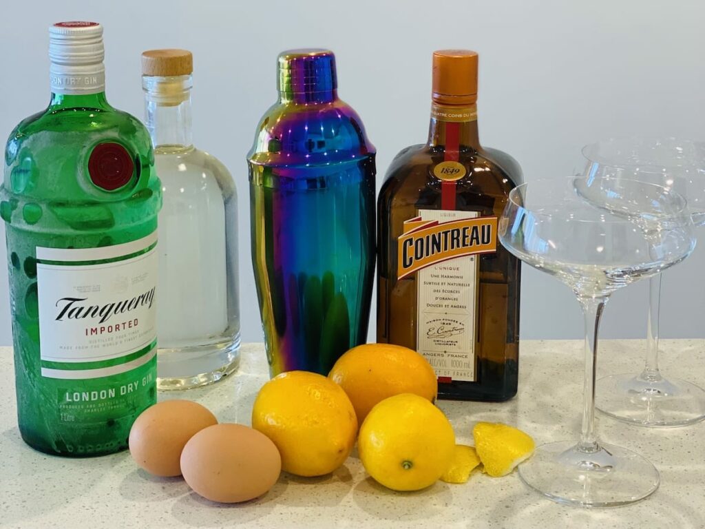 Prohibition-Era White Lady Cocktail Recipe Ingredients