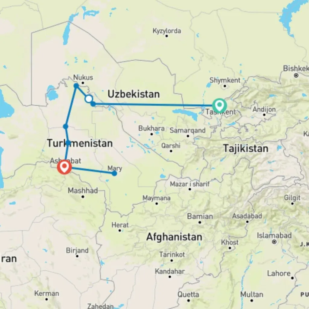 Tashkent to Ashgabat by Intrepid Travel - best tour operators in Turkmenistan