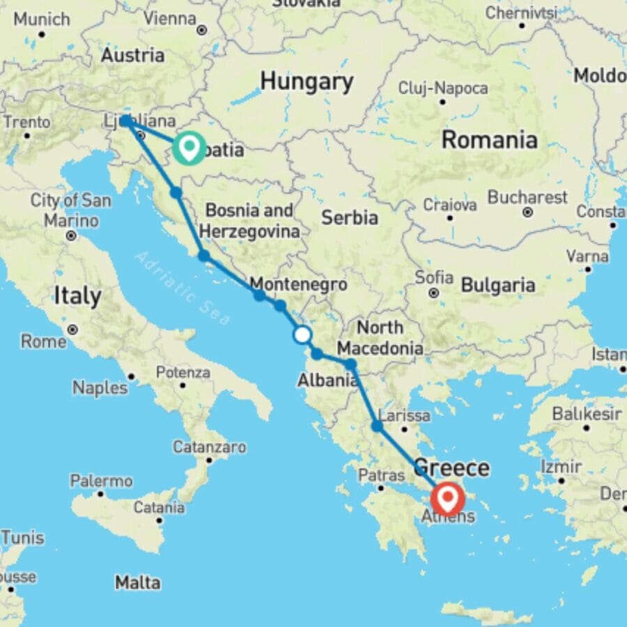 Zagreb to Athens - best Kompas tours in Europe