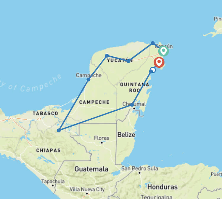 best topdeck tours - Delve Deep: Mexico 2022-23 Route