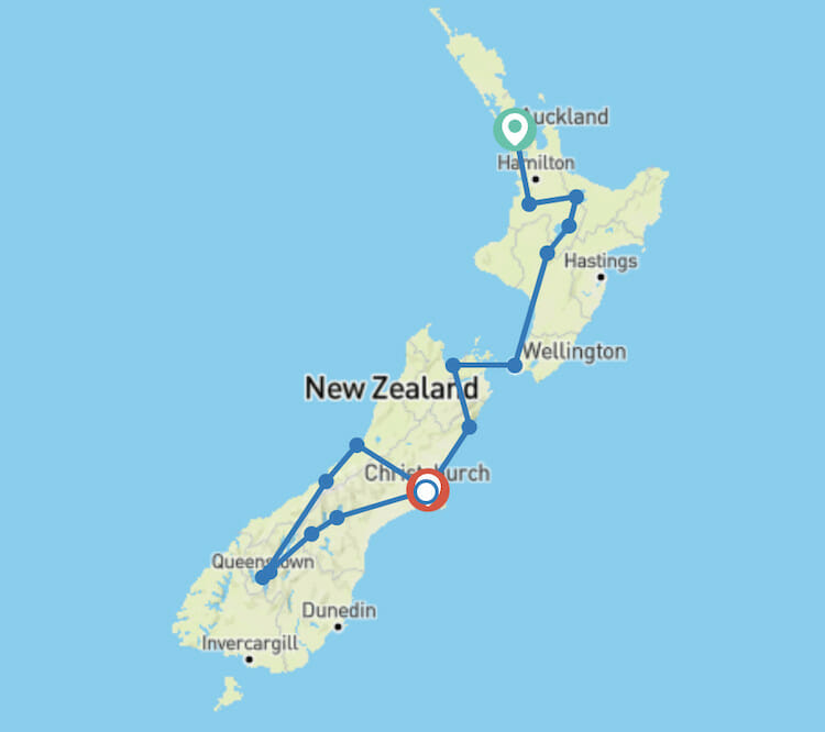 best topdeck tours - Get Social: New Zealand 2022-23 Route